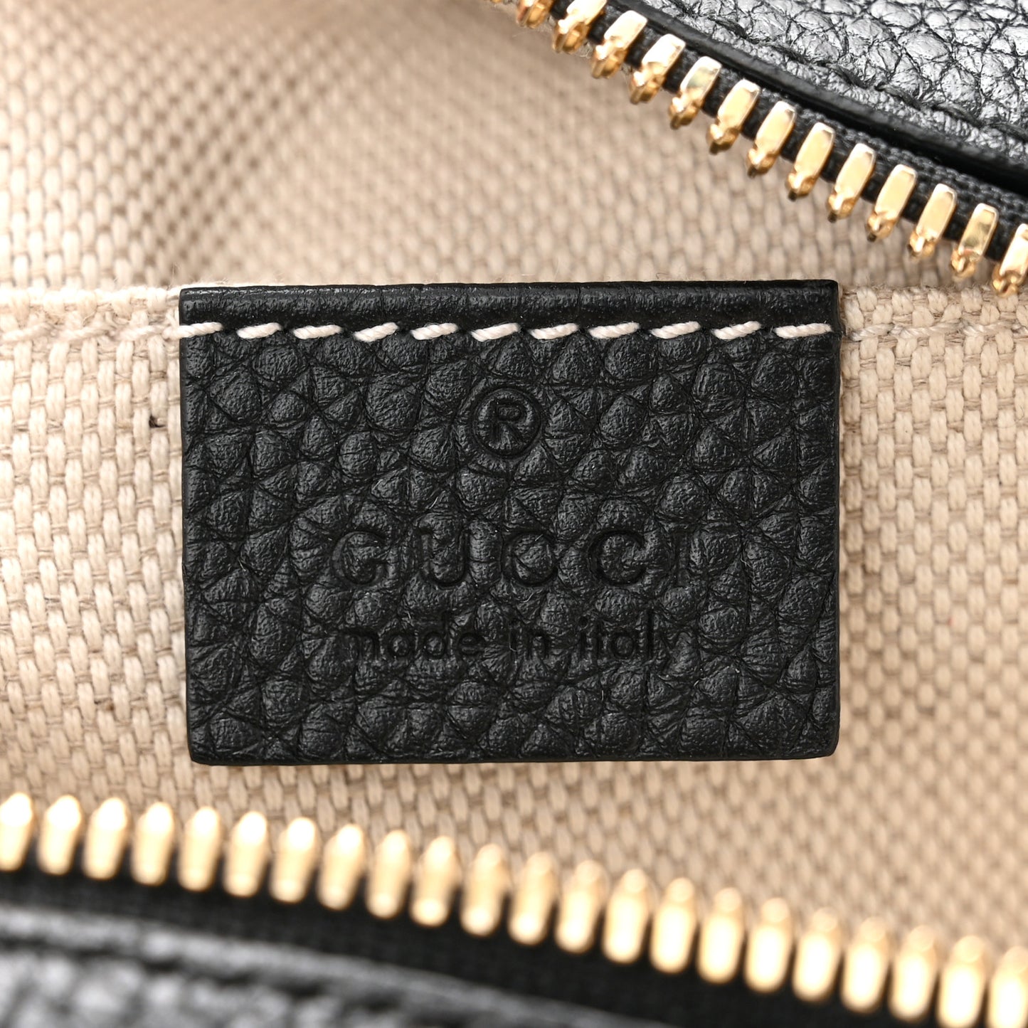 Pebbled Calfskin Small Soho Disco Bag Black