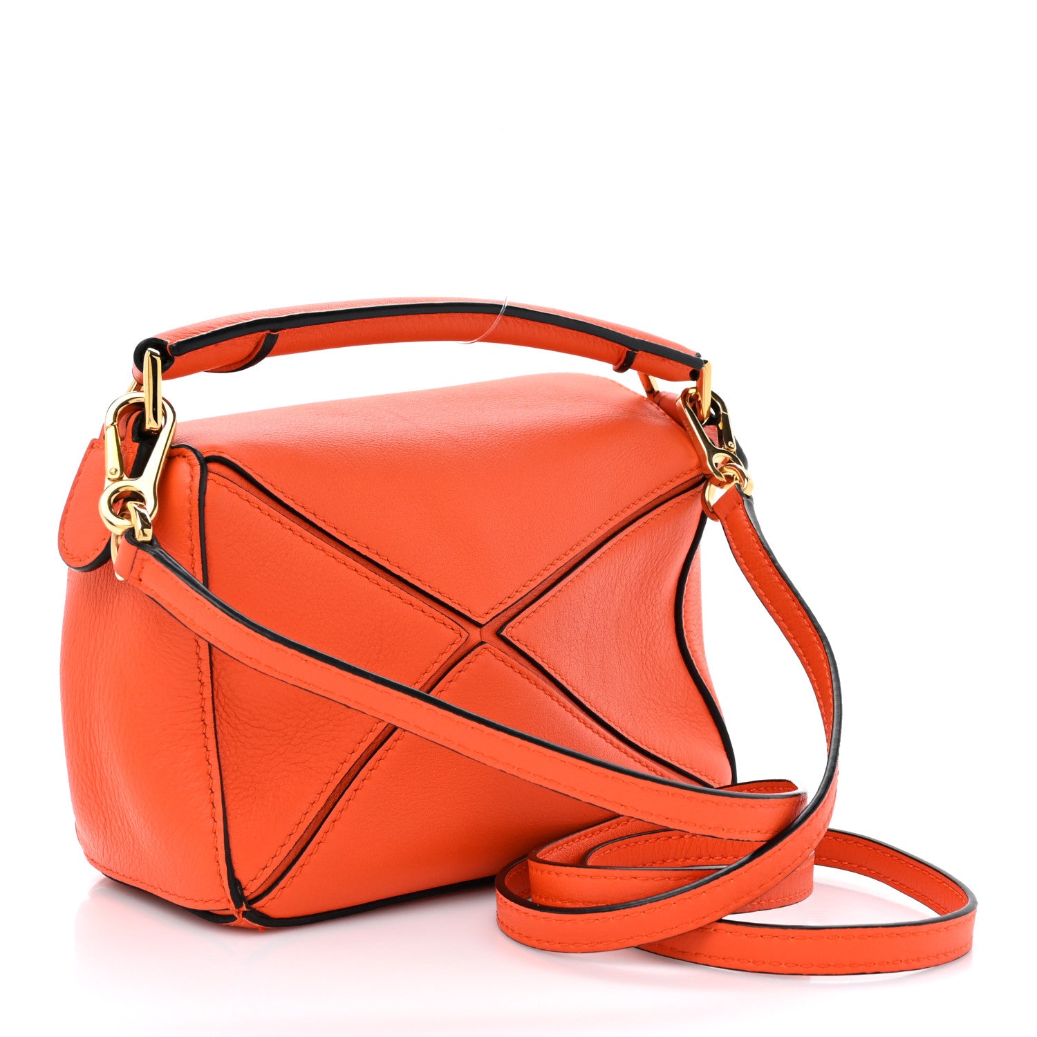 Loewe Calfskin Mini Puzzle Bag Orange 3 of 12