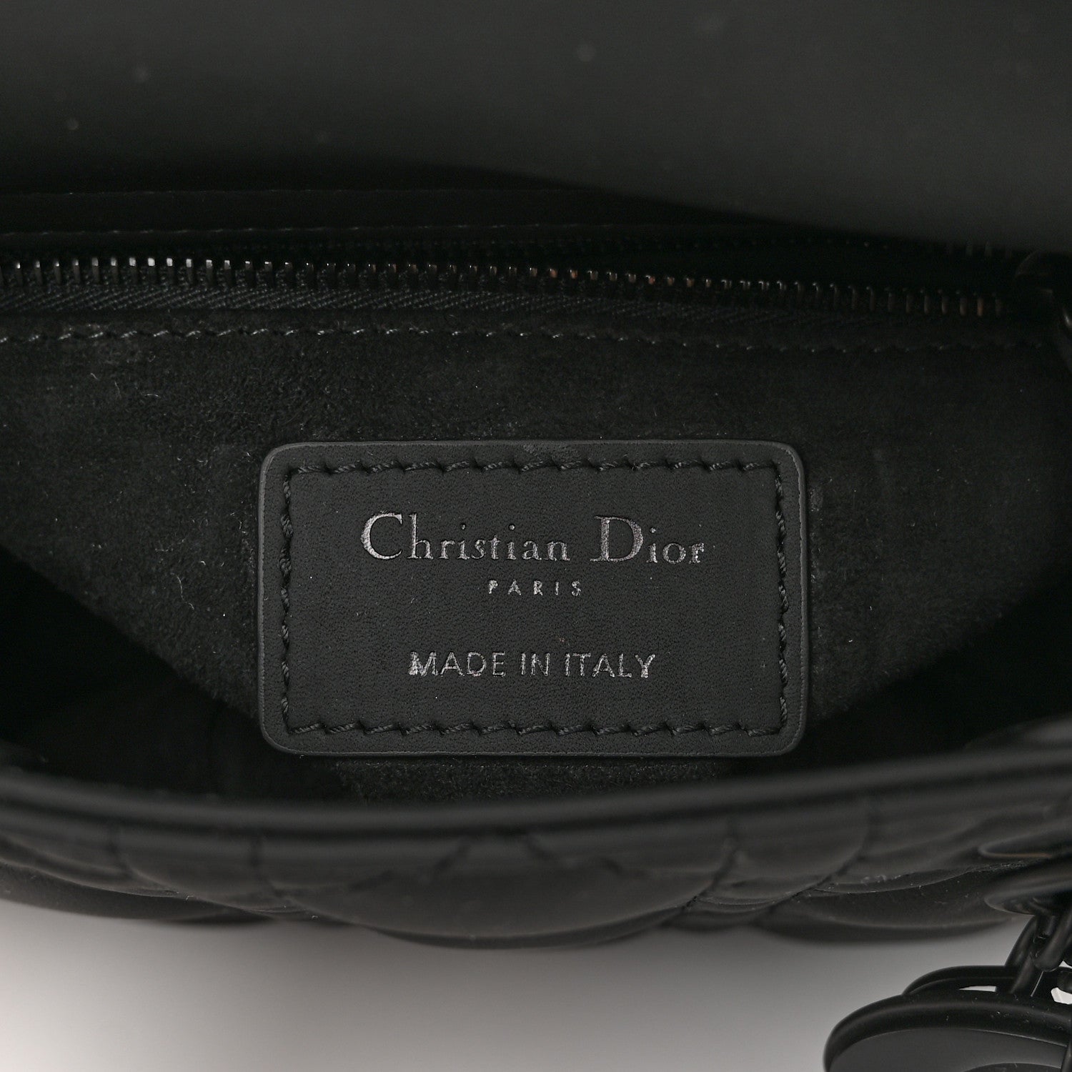 Christian Dior Ultra Matte Calfskin Cannage Mini Lady Dior Black 6 of 10