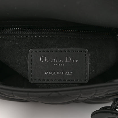 Christian Dior Ultra Matte Calfskin Cannage Mini Lady Dior Black 6 of 10