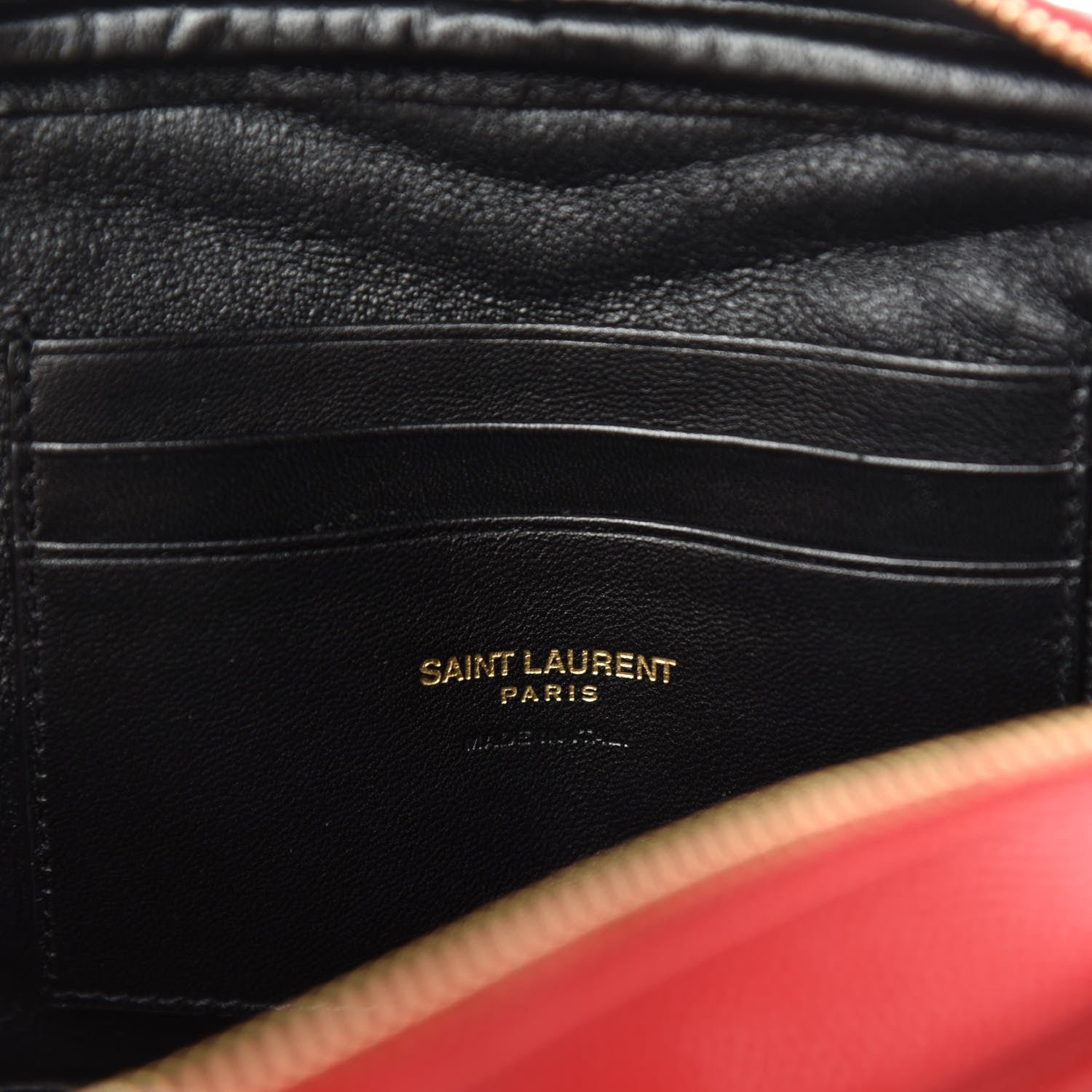 Saint Laurent Grain De Poudre Matelasse Monogram Mini Lou Camera Bag Eros Red 8 of 11