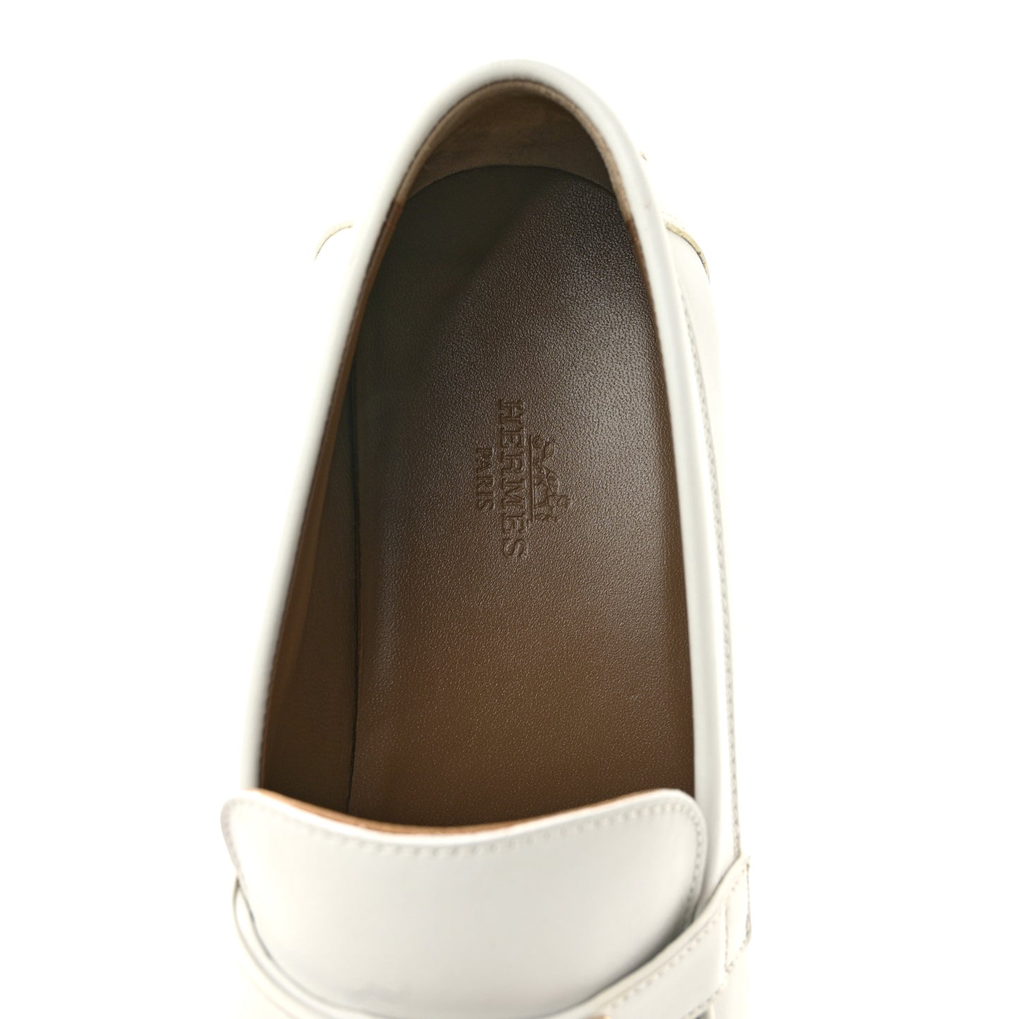Calfskin Womens Destin Loafers 38 White