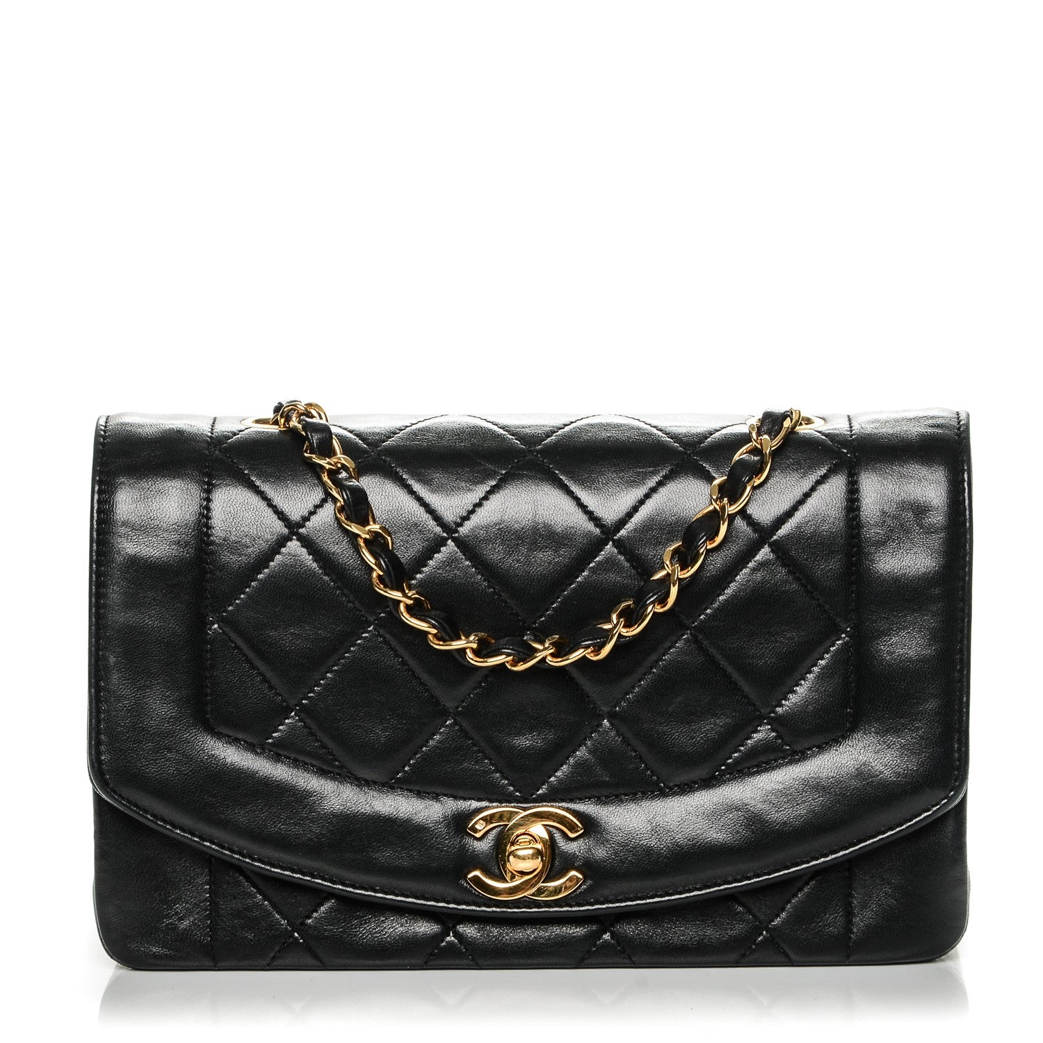Chanel Lambskin Quilted Small Single Flap Black 1 of 9