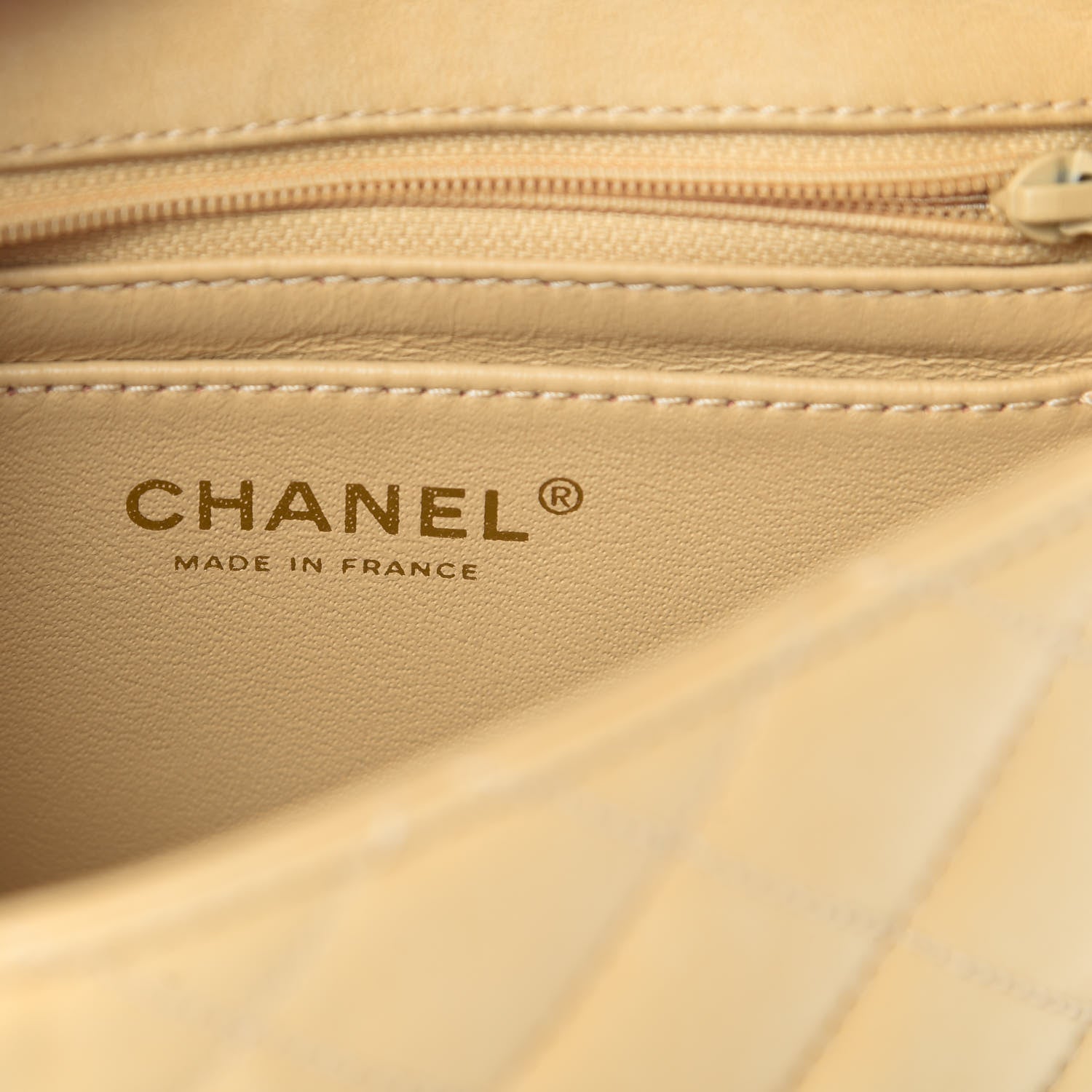Chanel Lambskin Quilted Mini Square Flap Beige 7 of 16