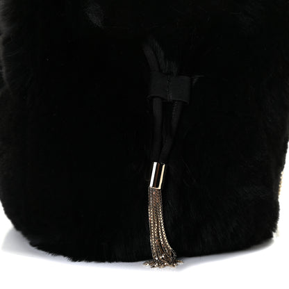 Jimmy Choo Faux Fur Bucket Bag Black 7 of 9