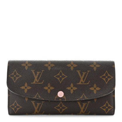 Louis Vuitton Monogram Emilie Wallet Rose Ballerine 1 of 15