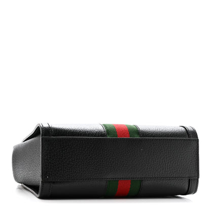 Gucci Textured Calfskin Web Small Ophidia Tote Bag Black 4 of 10