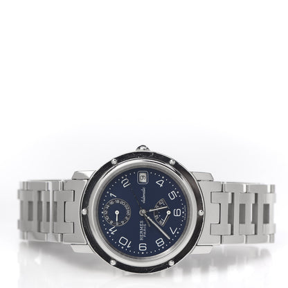 Hermes Stainless Steel 36mm Clipper Automatic Watch Blue 3 of 6