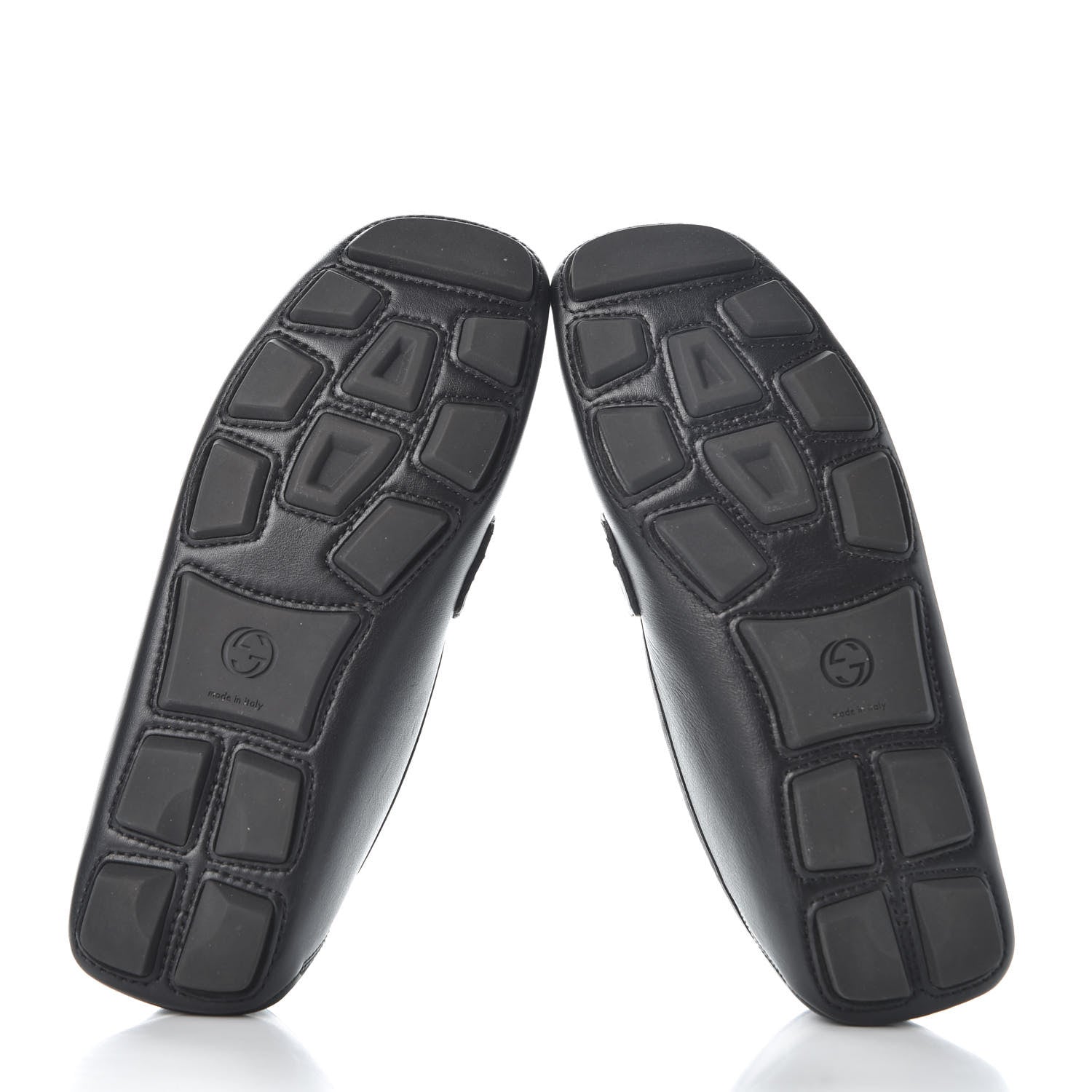 Gucci Calfskin Womens Noel Web Driver Loafers 38.5 Black 7 of 12