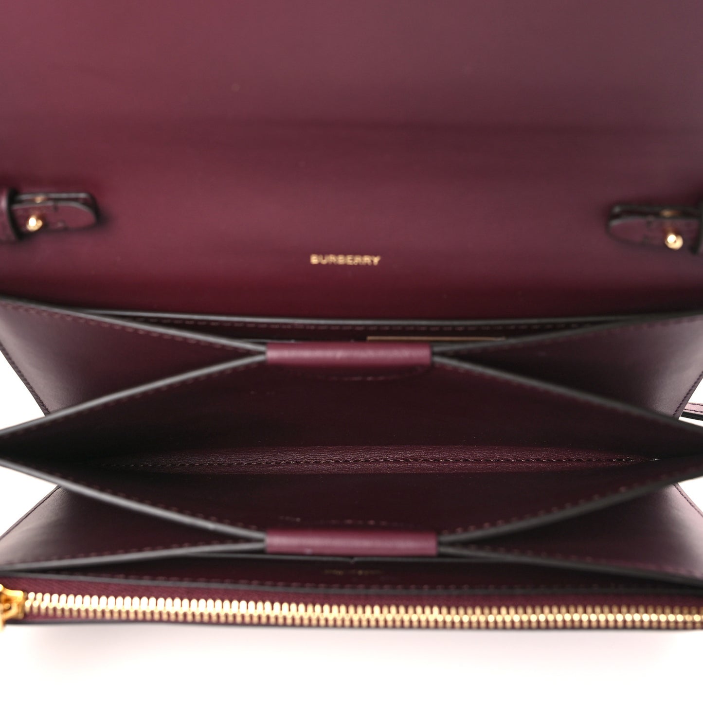 Calfskin Logo Hazelmere Wallet With Detachable Strap Deep Maroon