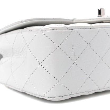 Chanel Iridescent Crumpled Calfskin Quilted Mini Rectangular Flap White 7 of 10