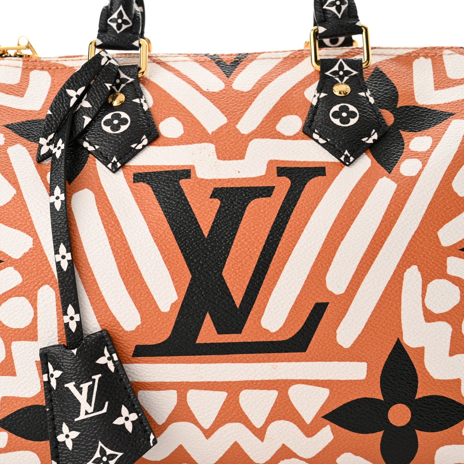 Louis Vuitton Monogram Giant Crafty Speedy Bandouliere 25 Creme Caramel 7 of 9