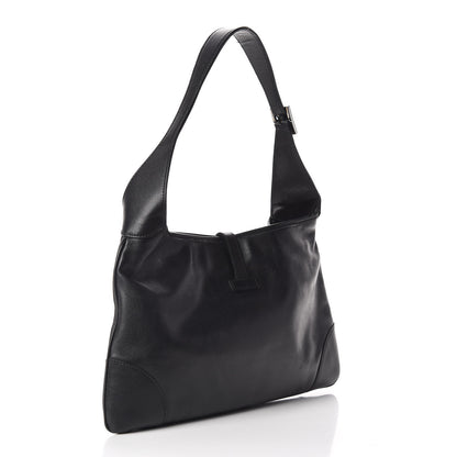 Gucci Calfskin Lobster Clasp Lock Jackie O Hobo Black 3 of 12