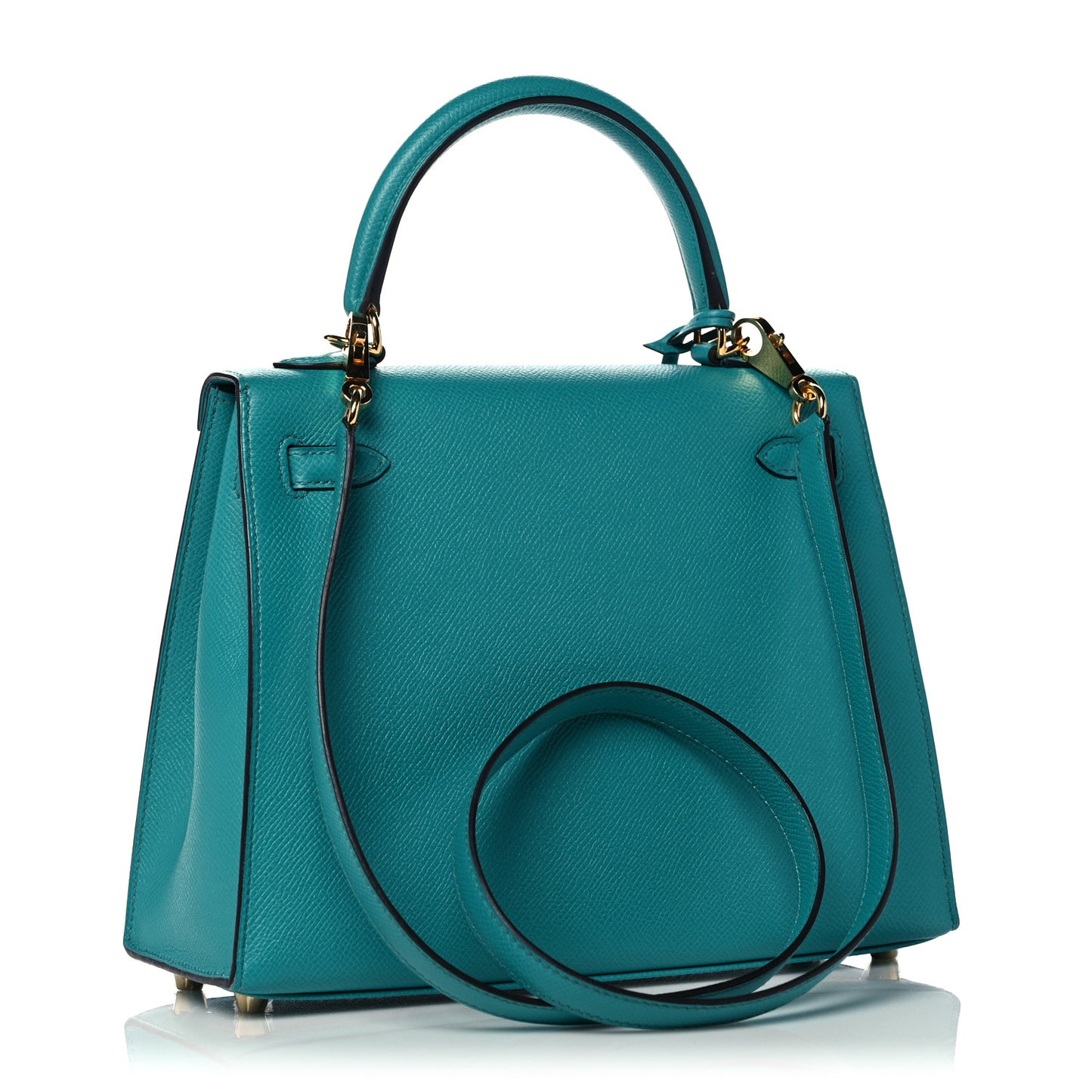 Epsom Kelly Sellier 25 Bleu Paon