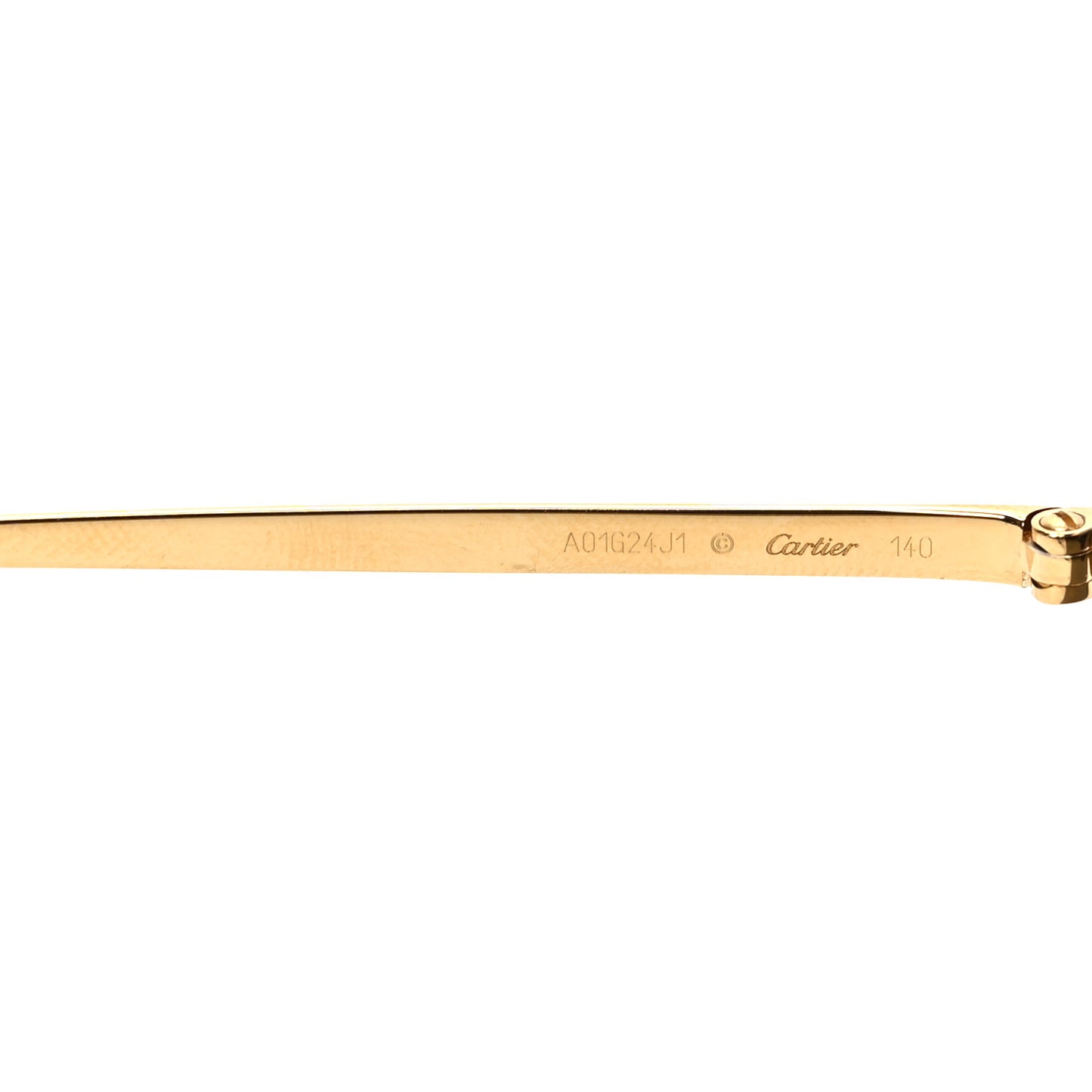 Panthere De Cartier Aviator Sunglasses Gold