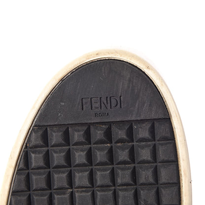 Fendi Vitello Elite Monster Eyes Slip On Sneakers 38 Black 8 of 9