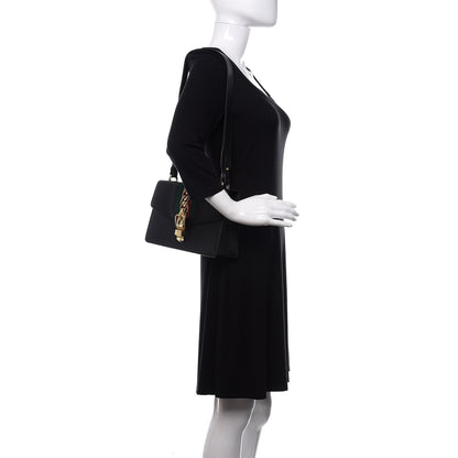 Gucci Calfskin Small Sylvie Shoulder Bag Black 3 of 15