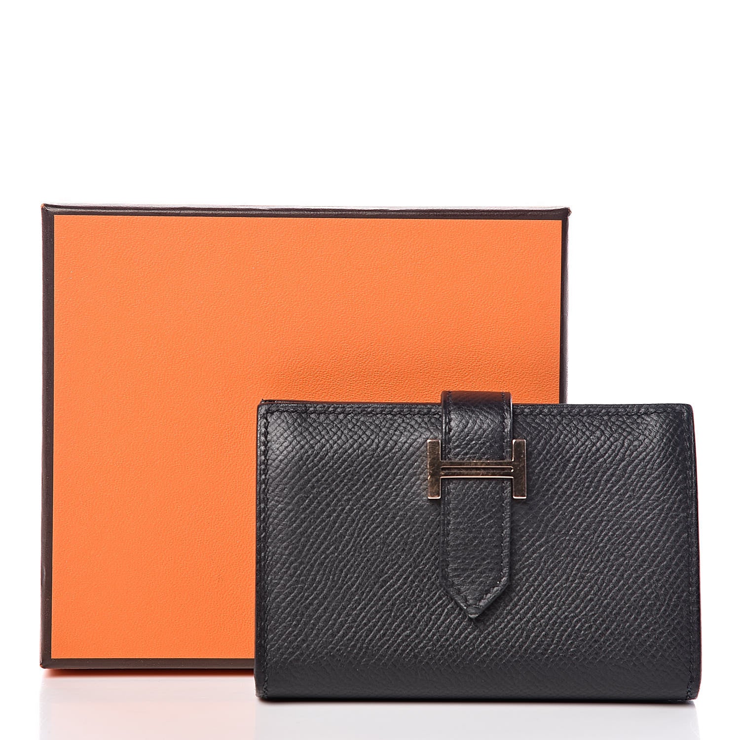 Hermes Epsom Bearn Card Holder Wallet Black 8 of 8