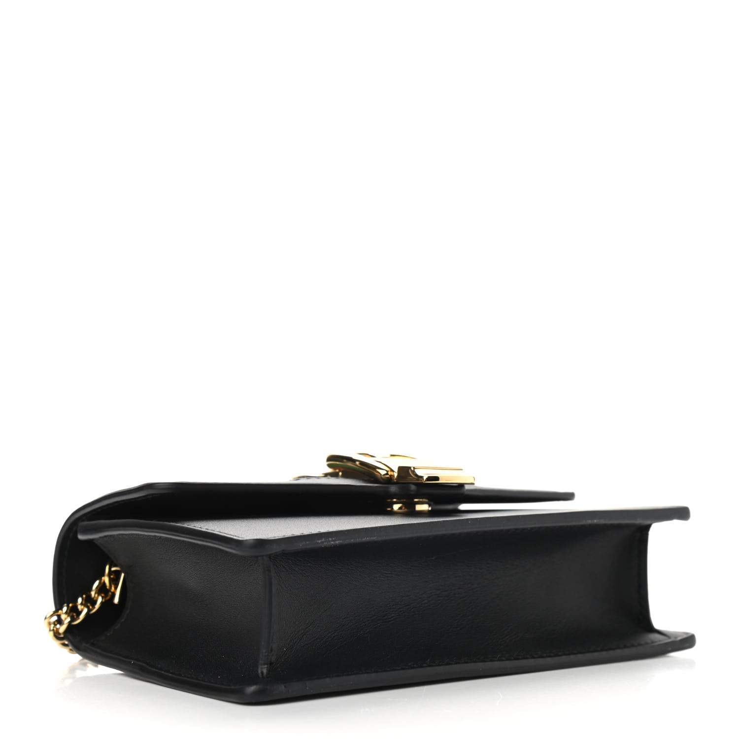 Gucci Calfskin Super Mini Sylvie Chain Shoulder Bag Black 4 of 9