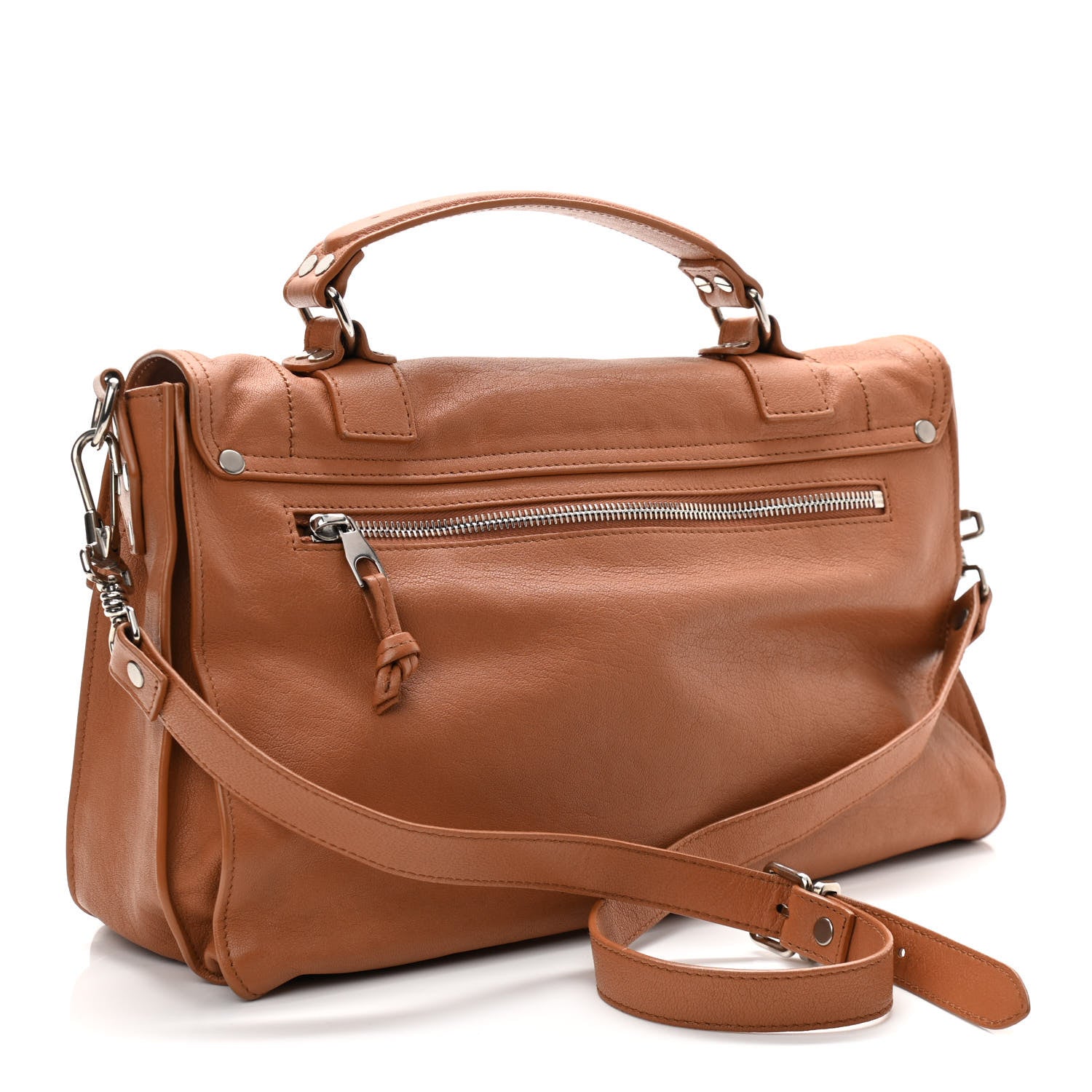 Proenza Schouler Lambskin Medium PS1 Satchel Saddle 3 of 10
