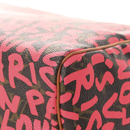 Louis Vuitton Monogram Graffiti Speedy 30 Fuchsia 6 of 11