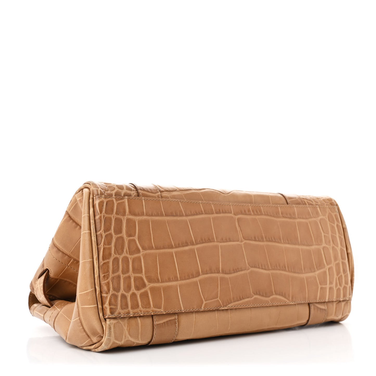 Crocodile Embossed Calfskin East West Bayswater Teak