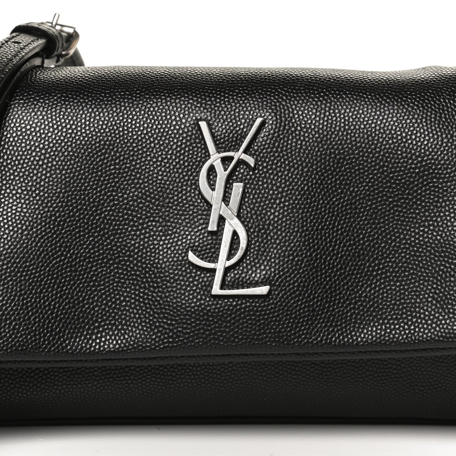 Saint Laurent Grain De Poudre Monogram Toy West Hollywood Fold-Over Bag Black 8 of 13