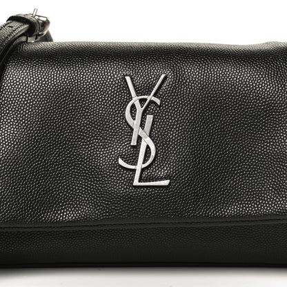 Saint Laurent Grain De Poudre Monogram Toy West Hollywood Fold-Over Bag Black 8 of 13