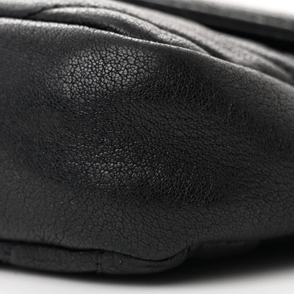 Saint Laurent Sheepskin Matelasse Chevron Monogram College Chain Wallet Black 10 of 11