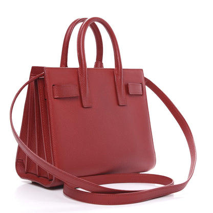 Saint Laurent Grained Calfskin Nano Sac De Jour Lipstick Red 4 of 12