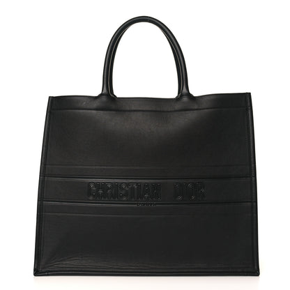 Christian Dior Calfskin Embossed Large Book Tote Black 1 of 8