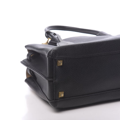 MCM Grained Calfskin Medium Milla Tote Black 9 of 10