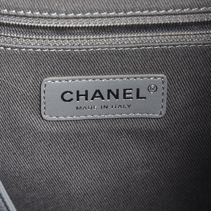 Chanel Canvas Large Deauville Backpack Grey 6 of 7