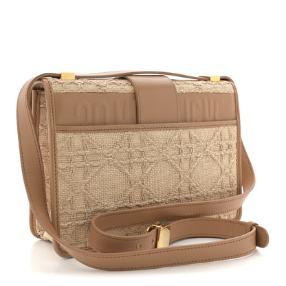 Christian Dior Raffia Calfskin 30 Montaigne Flap Bag Beige 3 of 12