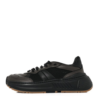 Bottega Veneta Calfskin Technical Mesh Speedster Sneakers 41 Black Khaki 1 of 6