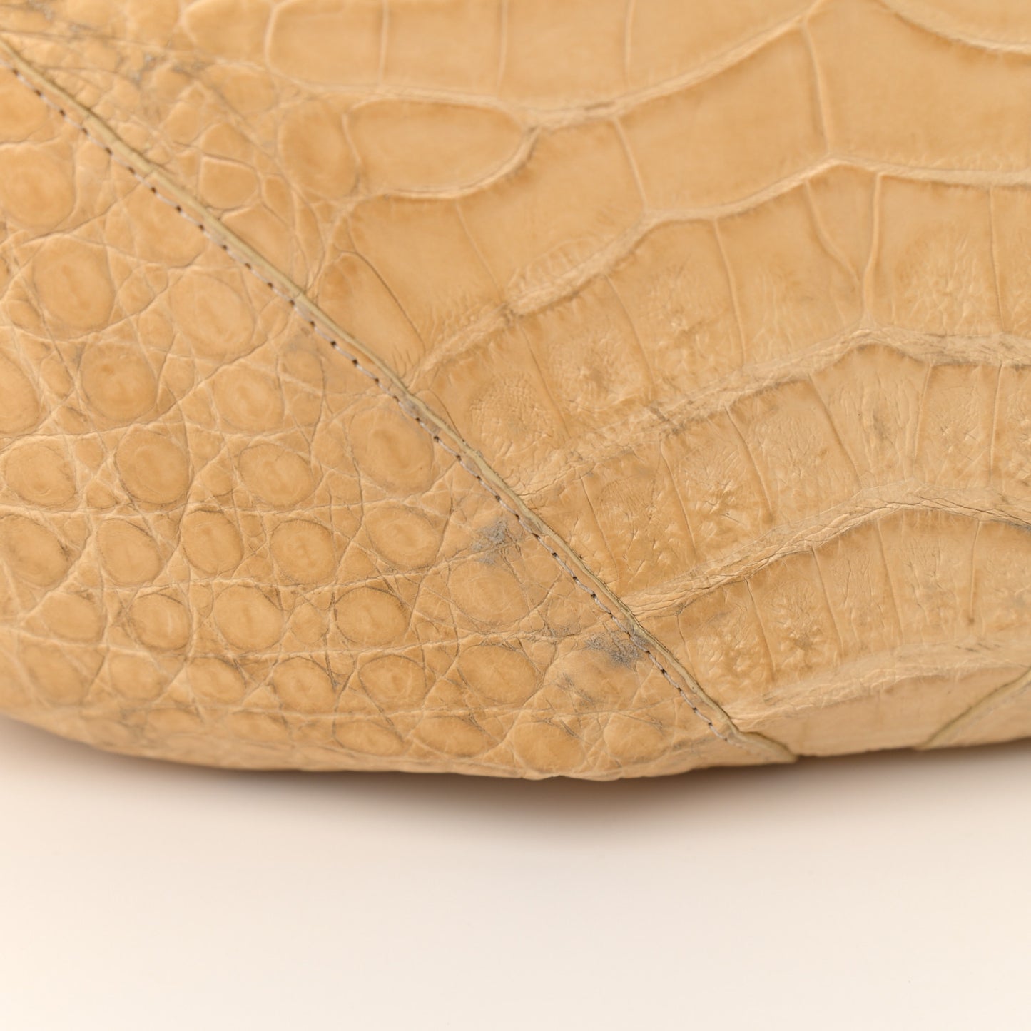 Crocodile Hobo Beige