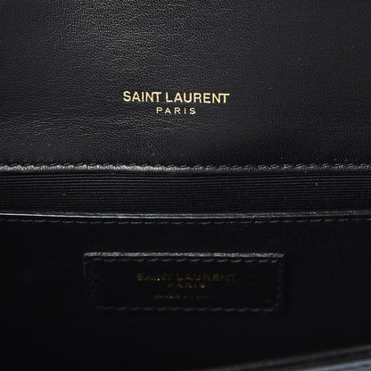 Saint Laurent Glitter Patent Small Monogram Kate Satchel Cobalt 6 of 11