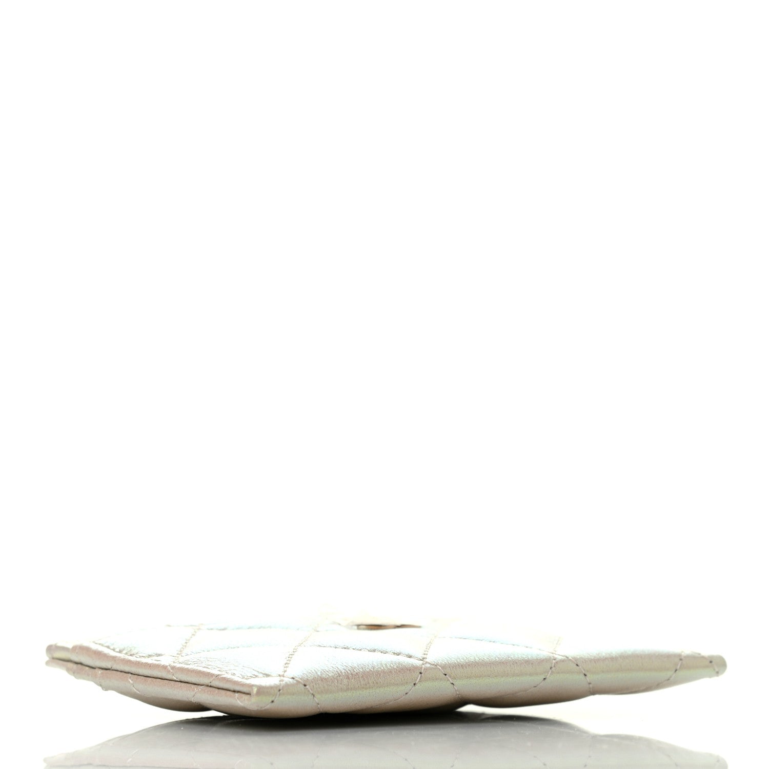 Chanel Iridescent Lambskin Quilted Card Holder Ivory 3 of 6