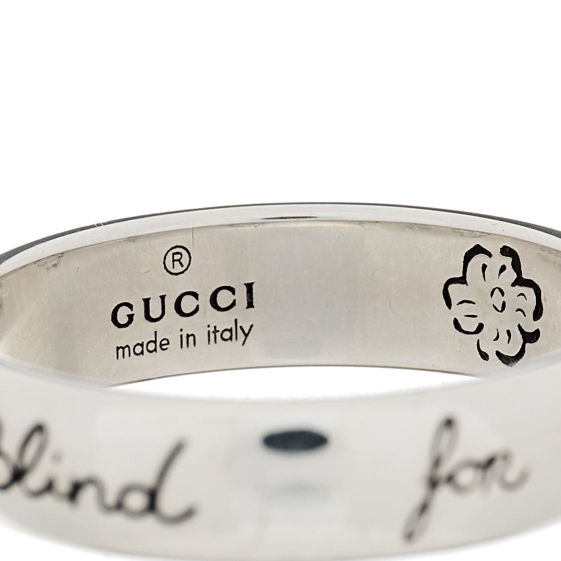 Sterling Silver Blind for Love Band Ring 58 8.75