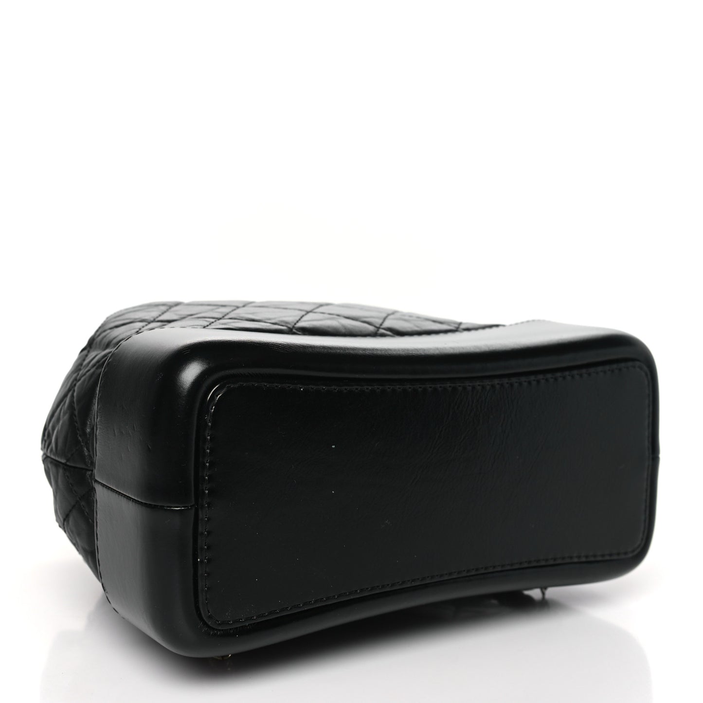 Aged Calfskin Quilted Small Gabrielle Backpack Black