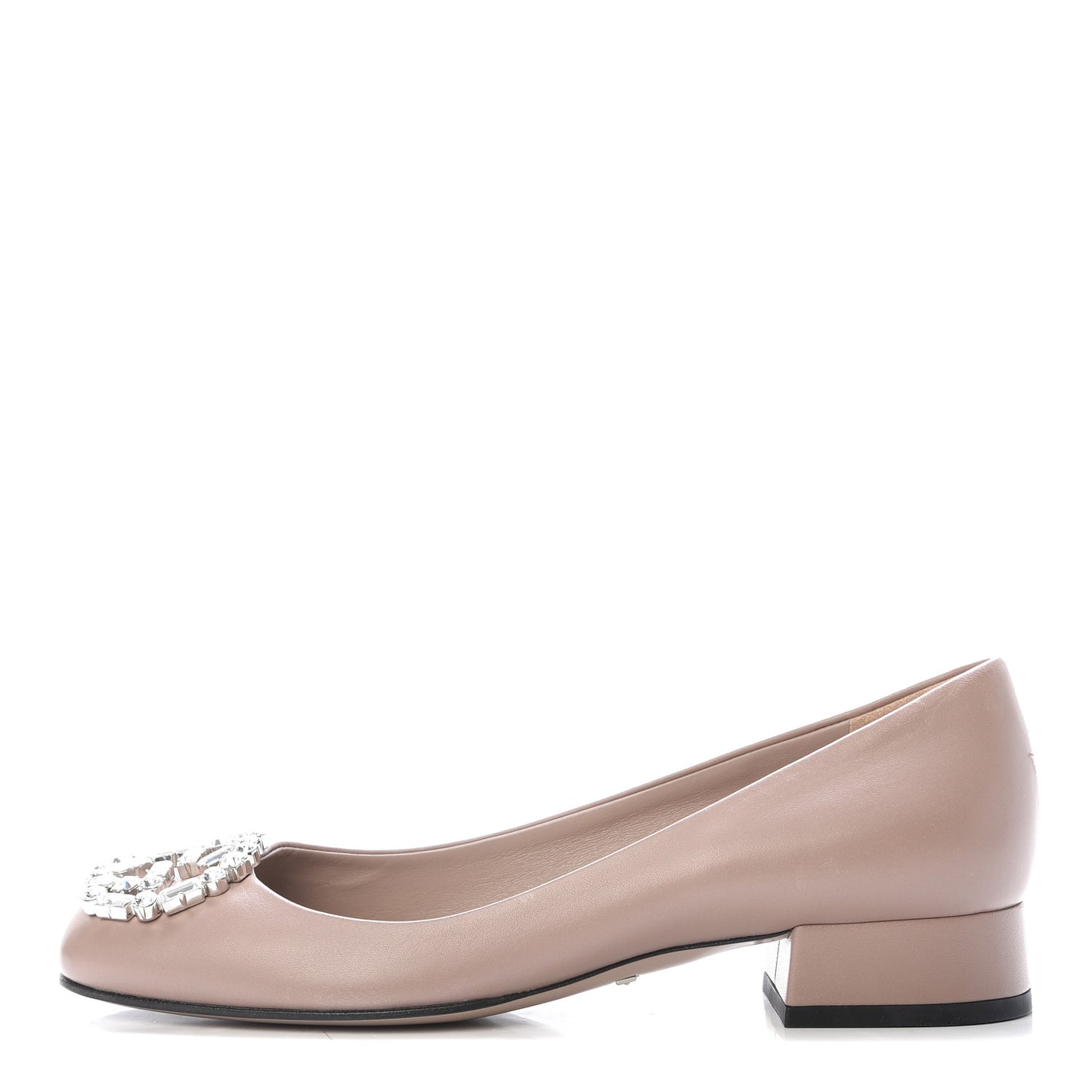 Nappa Crystal Interlocking G Ballet Flats 36.5 Dark Cipria