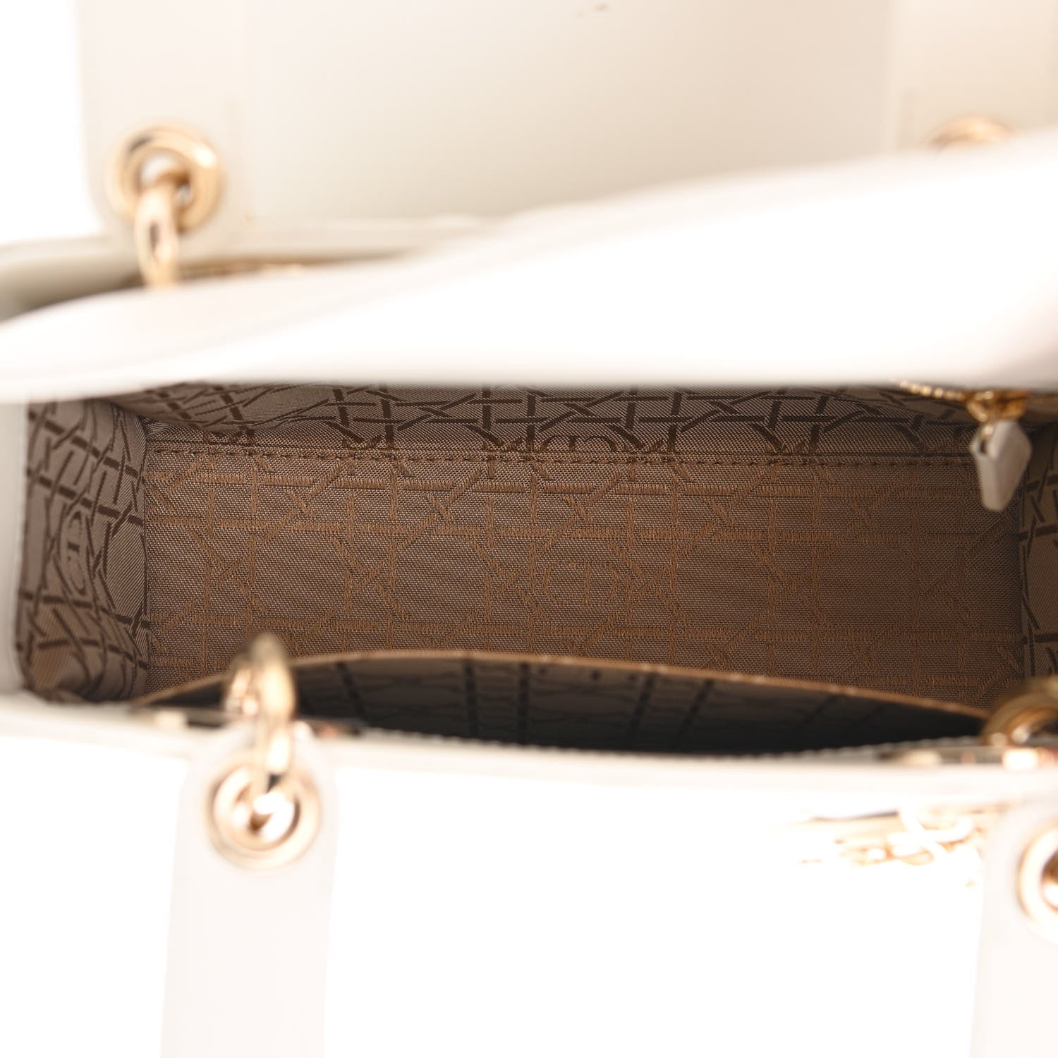 Christian Dior Lambskin Cannage Small My ABCDior Lady Dior White 5 of 8