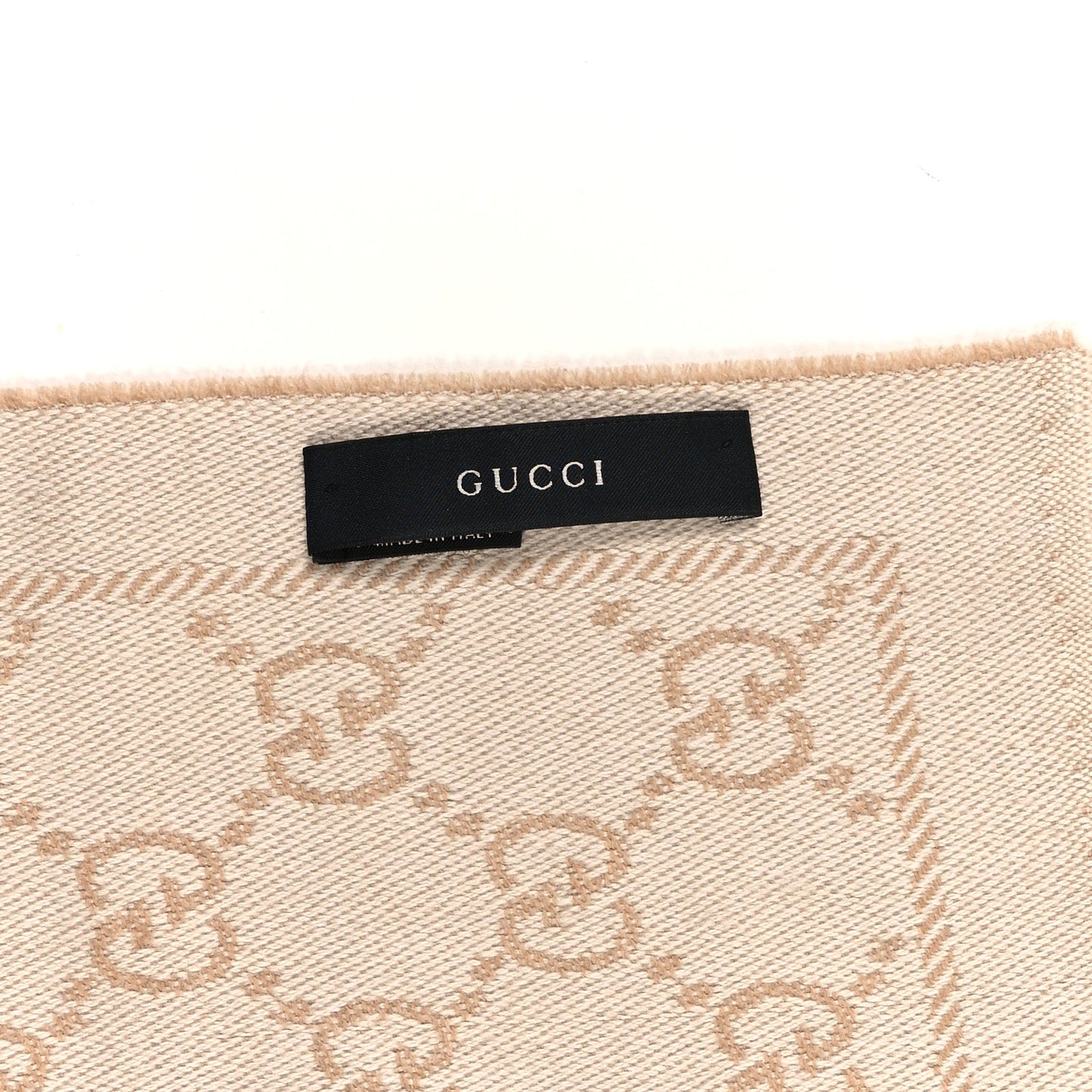 Wool GG Monogram GGNat Scarf Sand