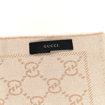 Gucci Wool GG Monogram GGNat Scarf Sand 3 of 4