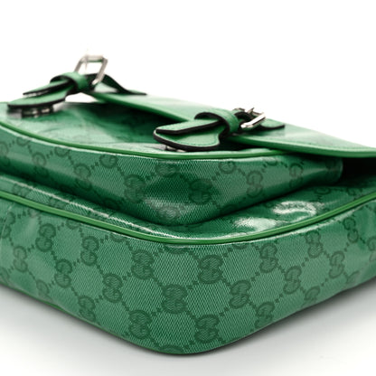 Gucci Monogram GG Childrens Messenger Bag Green 10 of 10