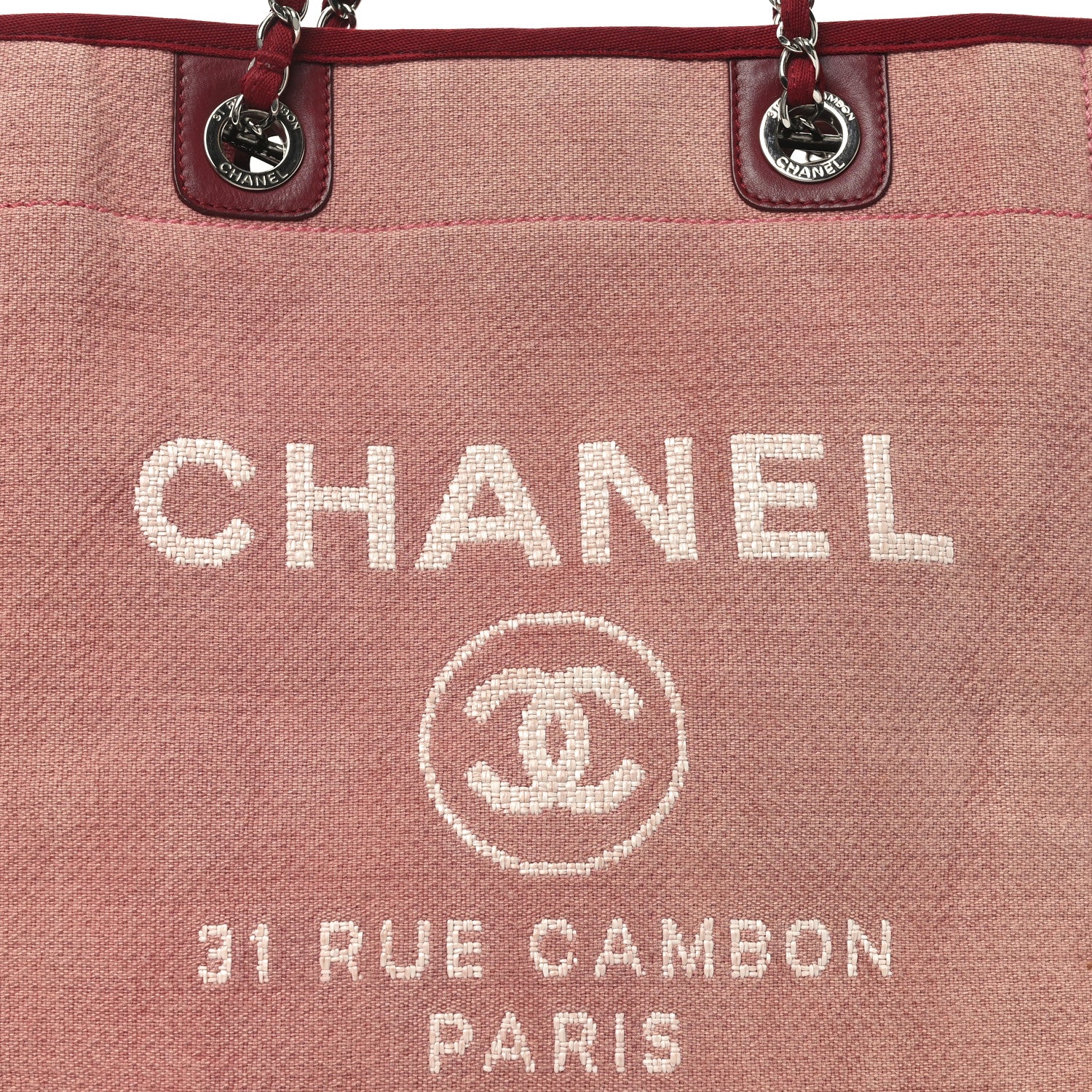 Chanel Canvas Mini Deauville Tote Red 8 of 10