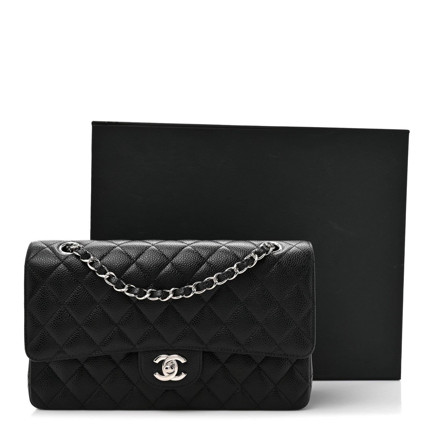 Chanel Caviar Quilted Medium Double Flap Black 12 of 12