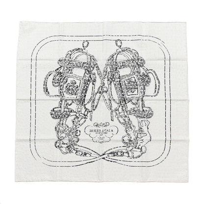 Hermes Silk Embroidered Brides De Gala Finesse Broderie Anglaise Scarf 70 White Black 1 of 4