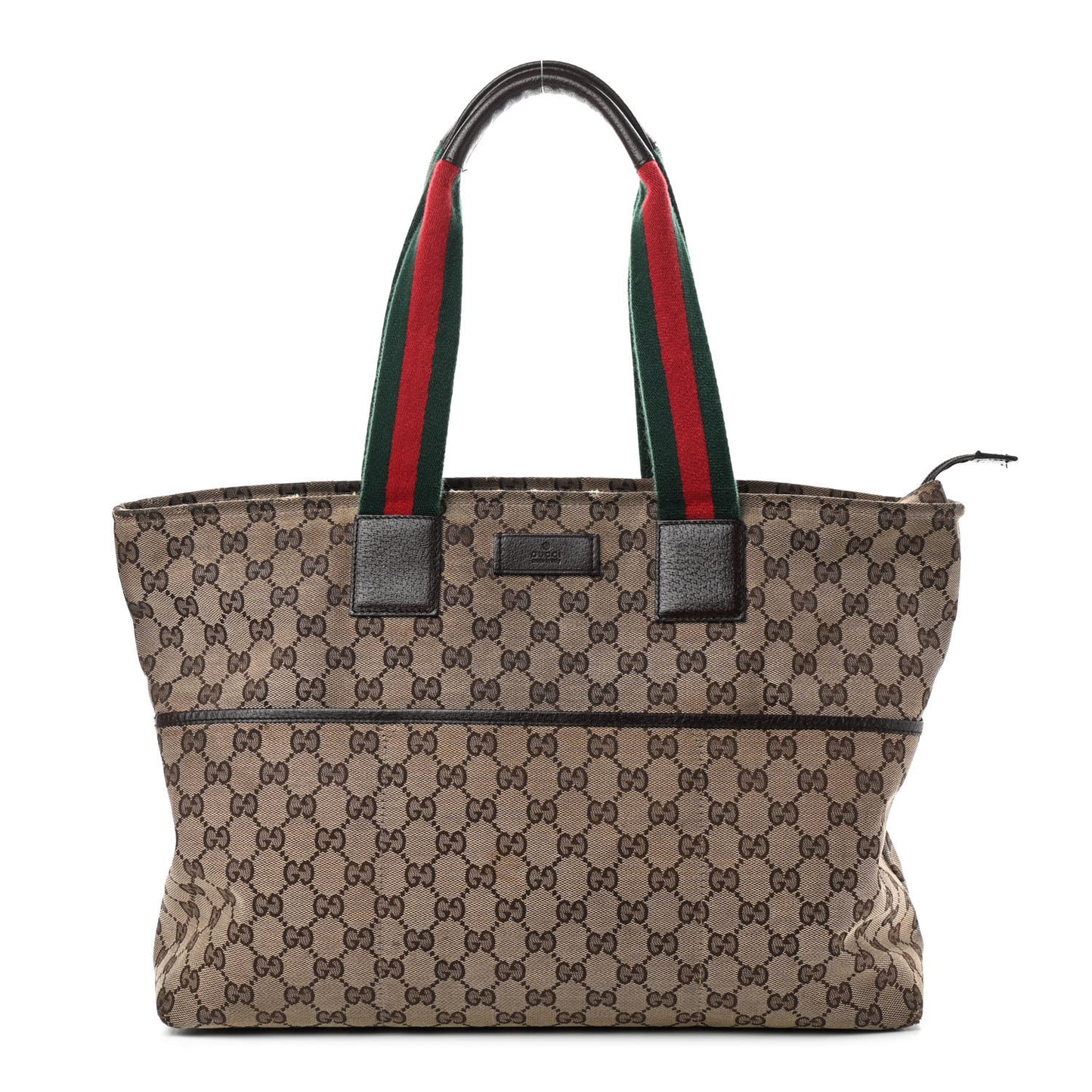 Monogram Web Large Diaper Tote Brown