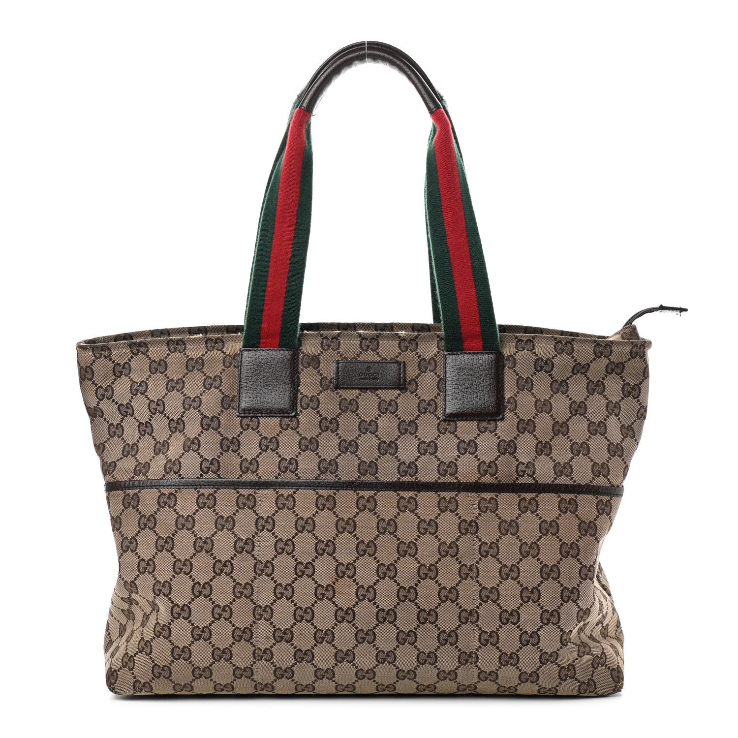 Gucci Monogram Web Large Diaper Tote Brown 3 of 17